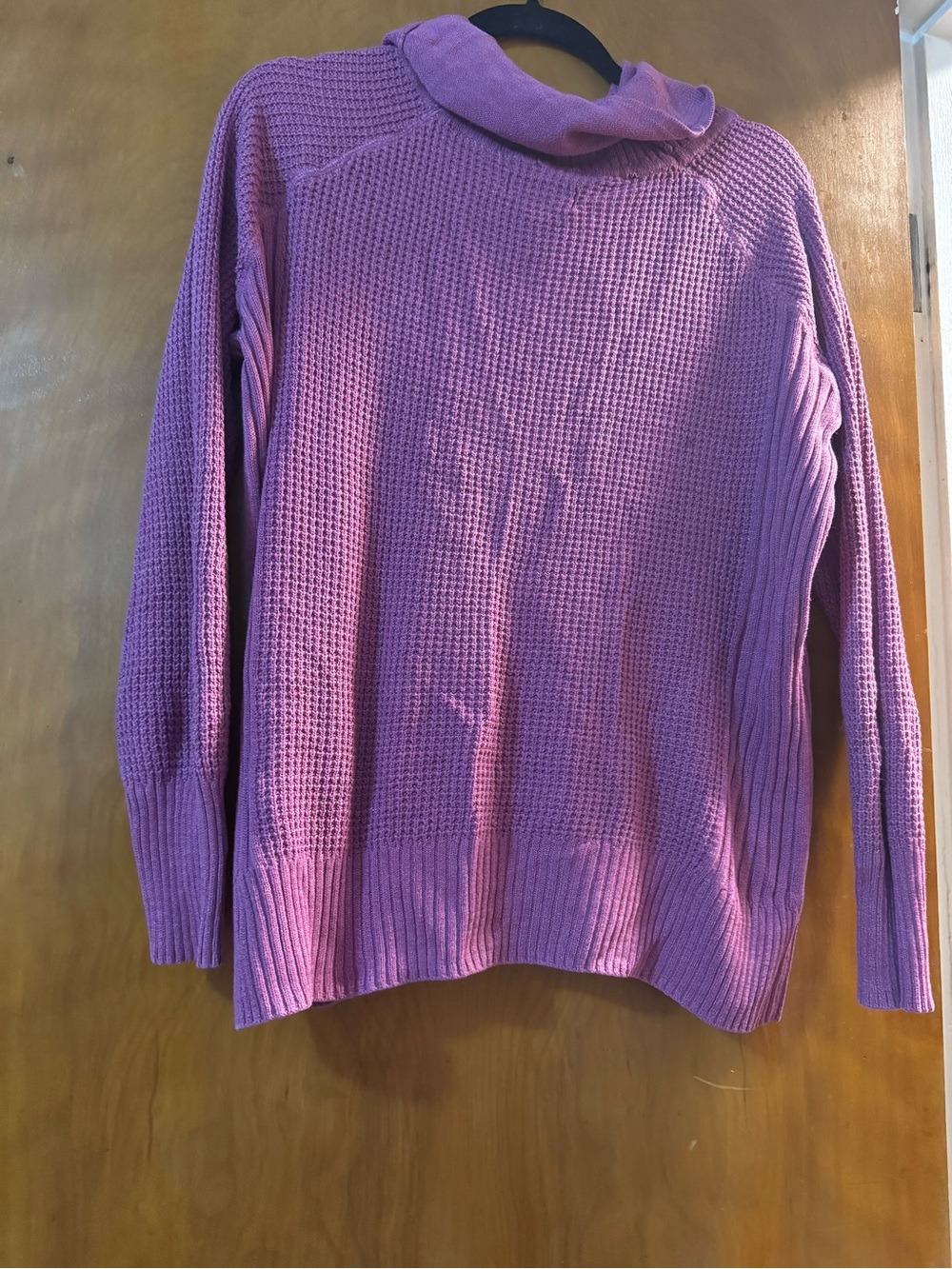 Sonoma Lavender Pink Waffle-Knit Hooded Sweater - Picture 2 of 3